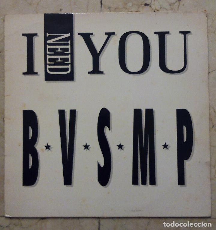 Discos de vinilo: MAXI SINGLE BVSMP - I NEED YOU - BCM RECORDS 1988. - Foto 1