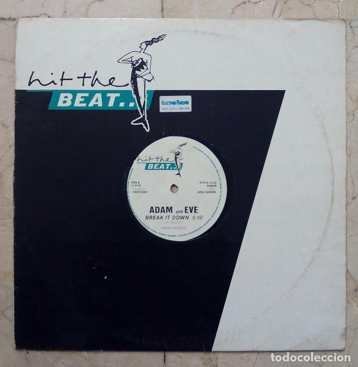 Discos de vinilo: MAXI SINGLE ADAM AND EVE - BREAK IT DOWN - HIT THE BEAT... - Foto 1