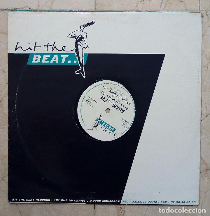 Discos de vinilo: MAXI SINGLE ADAM AND EVE - BREAK IT DOWN - HIT THE BEAT... - Foto 2