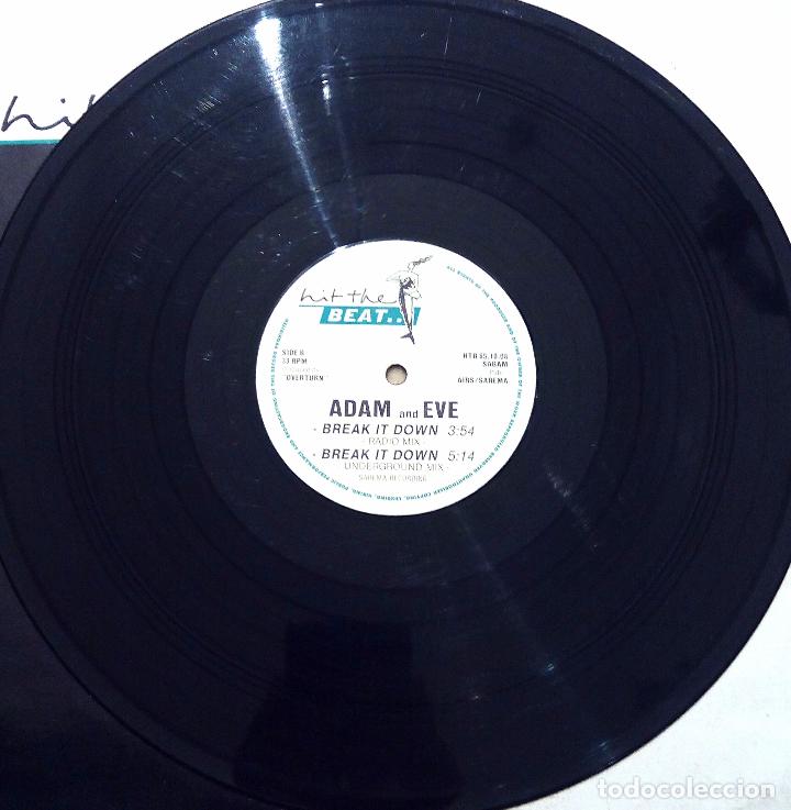 Discos de vinilo: MAXI SINGLE ADAM AND EVE - BREAK IT DOWN - HIT THE BEAT... - Foto 4
