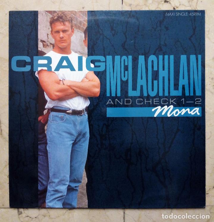 Discos de vinilo: MAXI SINGLE CRAIG McLACHLAN AND CHECK 1-2 - MONA - CBS 1990. - Foto 1