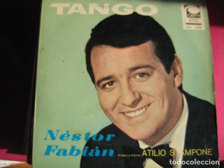 Disques de vinyle: NESTOR FABIAN EP CEM 1967 rondando tu esquina/ volver/ malena/ barrio pobre TANGOS TANGO