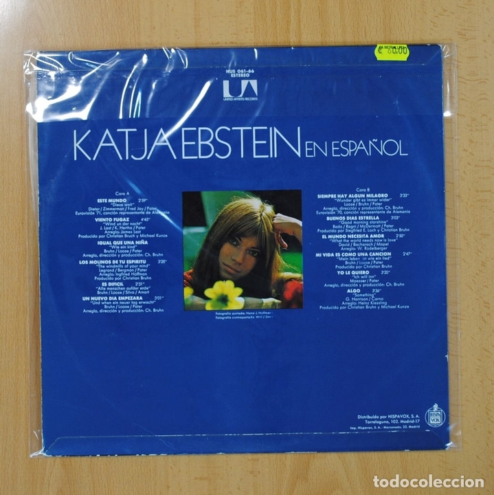 Discos de vinilo: KATJA EBSTEIN - KATJA EBSTEIN EN ESPANOL - LP - Foto 2