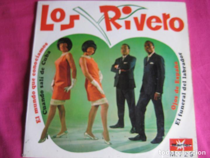 Disques de vinyle: LOS RIVERO EP MARFER 1967 cuando sali de cuba/ ojos de espa&ntilde;a/ funeral del labrador/ el mundo que...