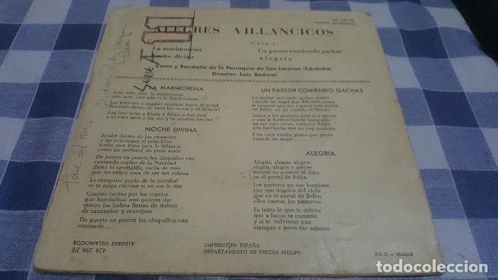 Discos de vinilo: ALEGRES VILLANCICOS - Foto 2