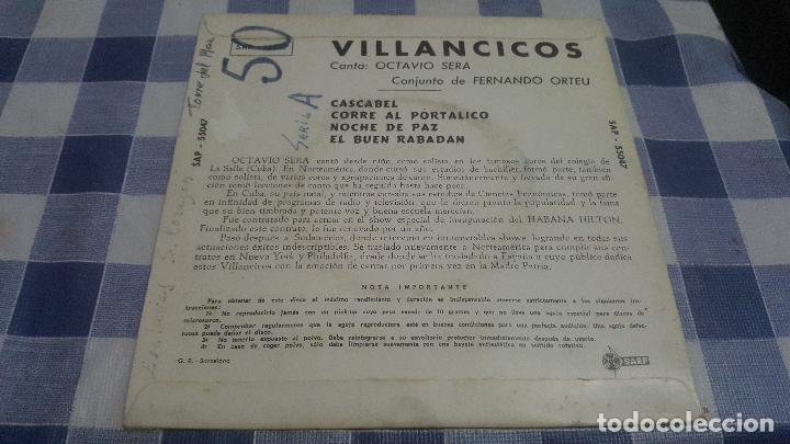 Discos de vinilo: VILLANCICOS. OCTAVIO SERA - Foto 2