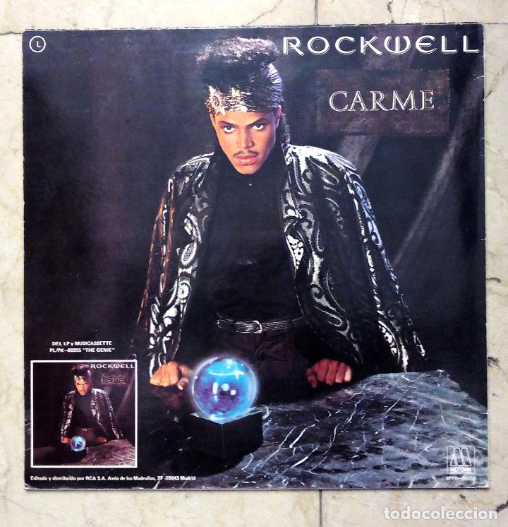 Discos de vinilo: MAXI SINGLE ROCKWELL - CARME - RCA 1986. - Foto 2