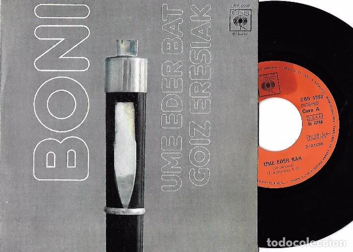 Discos de vinilo: BONI: UME EDER BAT (VARIACIONES) / GOIZ ERESIAK (ALBORADA) - Foto 1