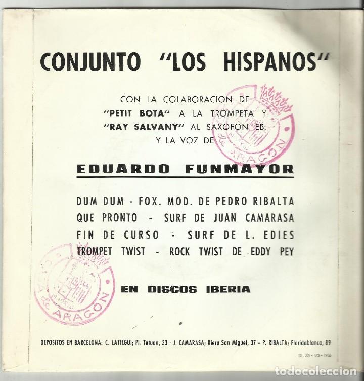 Discos de vinilo: CONJUNTO LOS HISPANOS CON EDUARDO FUENMAYOR ep 1966 - Foto 2