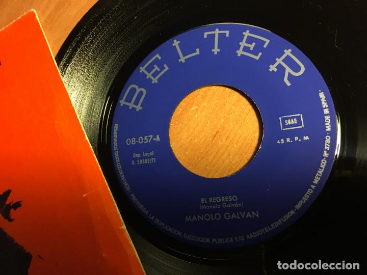 Discos de vinilo: MANOLO GALVAN (EL REGRESO) SINGLE 1971 (EPI3) - Foto 2