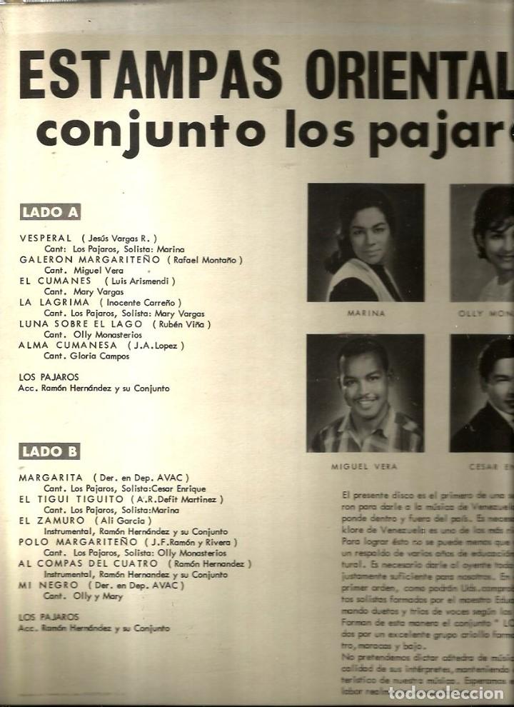 Discos de vinilo: LP CONJUNTO LOS PAJAROS : ESTAMPAS ORIENTALES - Foto 2