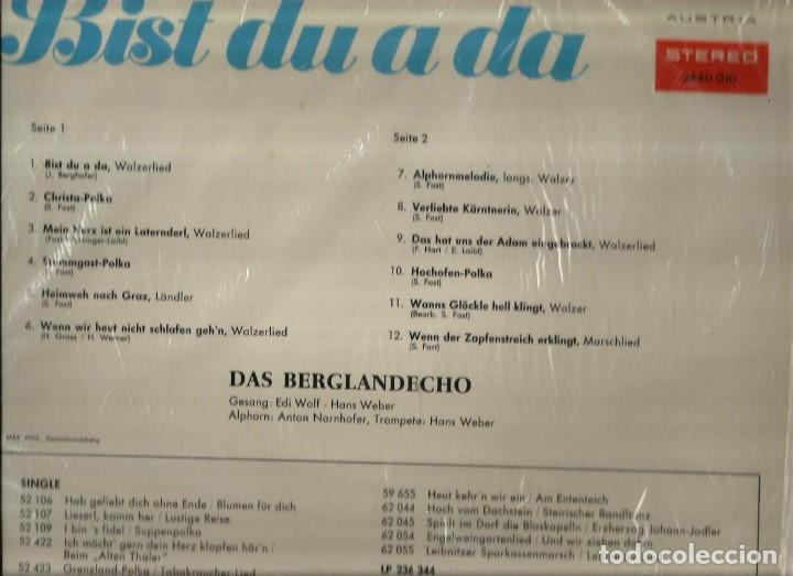 Discos de vinilo: LP DAS BERGLANDECHO : BIST DU A DA ( AUSTRIA ) - Foto 2