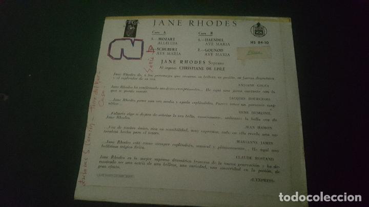 Discos de vinilo: JANE RHODES. SOPRANO. 1958 - Foto 2