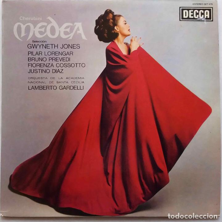 Disques de vinyle: CHERUBINI, MEDEA. SELECCI&Oacute;N. G JONES, L GARDELLI. LP ESPA&Ntilde;A CON LIBRETO Y COMO NUEVO