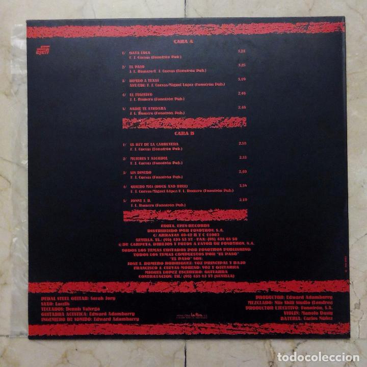 Discos de vinilo: LP EL PASO - EL PASO EFEN RECORDS 1991. - Foto 2
