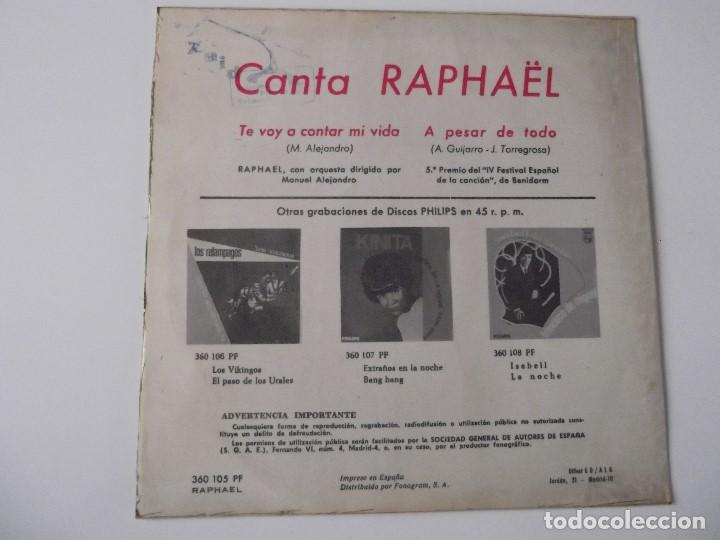 Discos de vinilo: RAPHAEL - Te voy a contar mi vida - Foto 2
