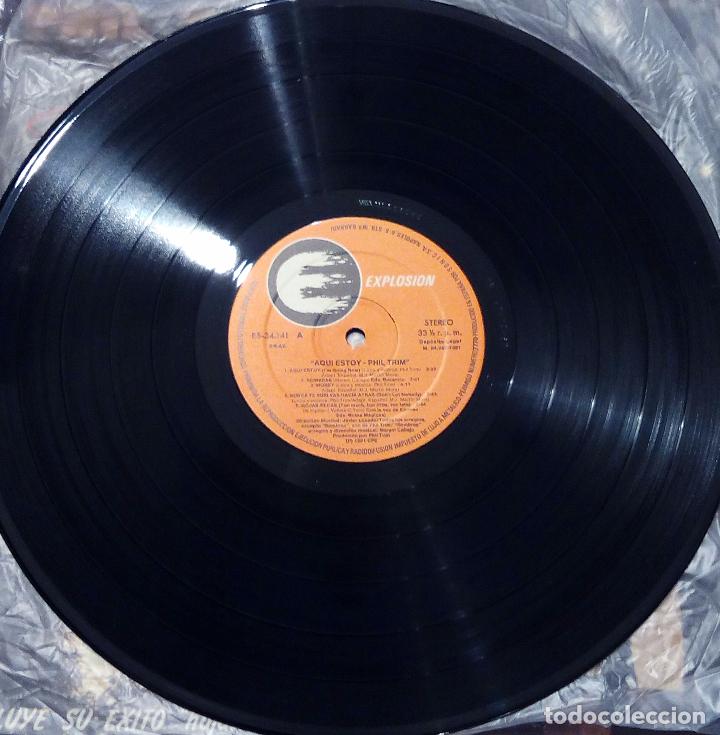 Discos de vinilo: LP PHIL TRIM - AQU&Iacute; ESTOY - EXPLOSION 1981. - Foto 4