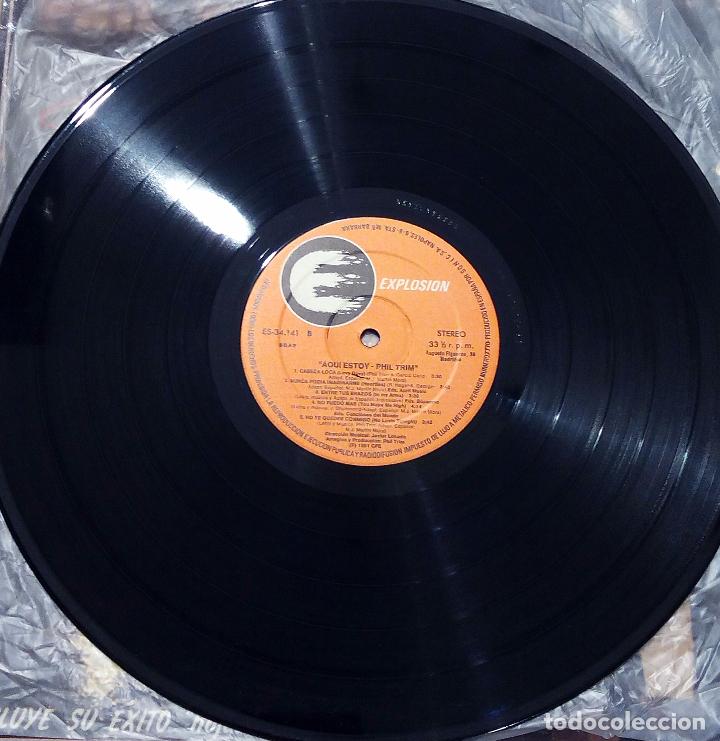 Discos de vinilo: LP PHIL TRIM - AQU&Iacute; ESTOY - EXPLOSION 1981. - Foto 5