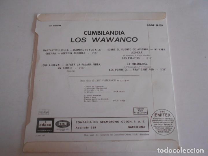 Discos de vinilo: LOS WAWANCO -EP CUMBILANDIA-1967 - Foto 2