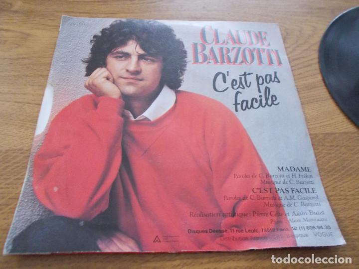 Discos de vinilo: CLAUDE BARZOTTI, MADAME, C&acute;EST PAS FACILE. - Foto 2