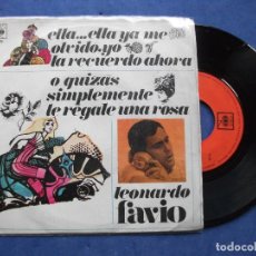 Discos de vinilo: LEONARDO FAVIO ELLA YA ME OLVIDO YO LA RECU SINGLE SPAIN 1969 PDELUXE