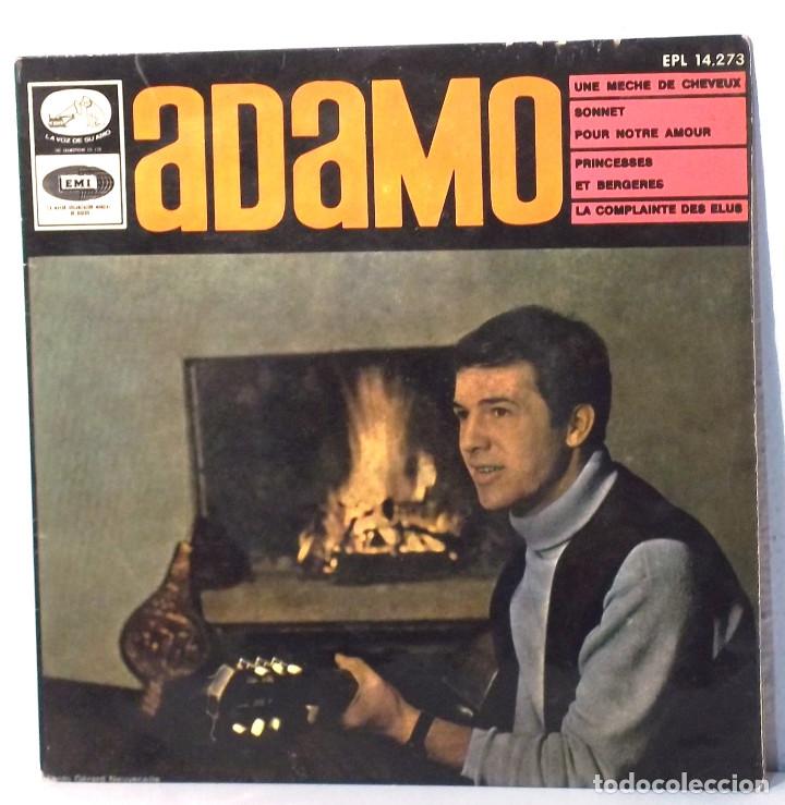 Discos de vinilo: ADAMO  - SINGLE - UNE MECHE DE CHEVEUX - Foto 1