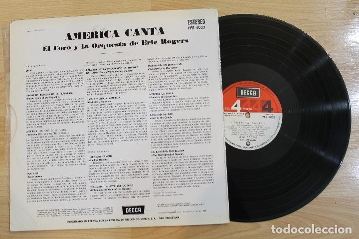 Discos de vinilo: LP AMERICA CANTA ERIC ROGERS 1964 - Foto 2