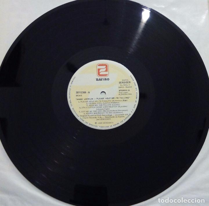 Discos de vinilo: LP HANK LOCKLIN - PLEASE HELP ME IM FALLING - ZAFIRO 1988. - Foto 4