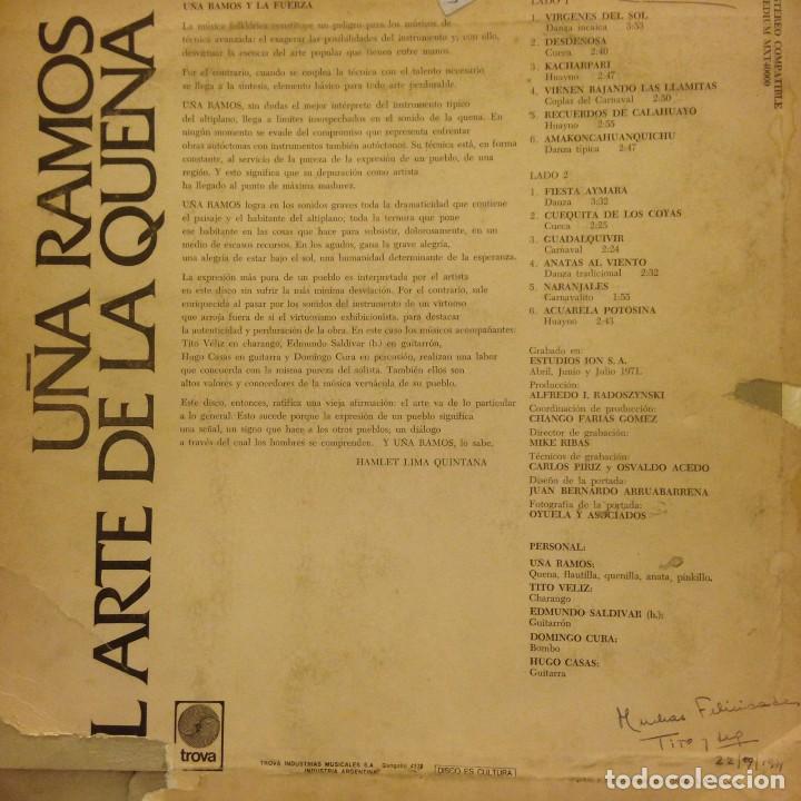 Discos de vinilo: LP argentino de U&ntilde;a Ramos a&ntilde;o 1971 - Foto 2