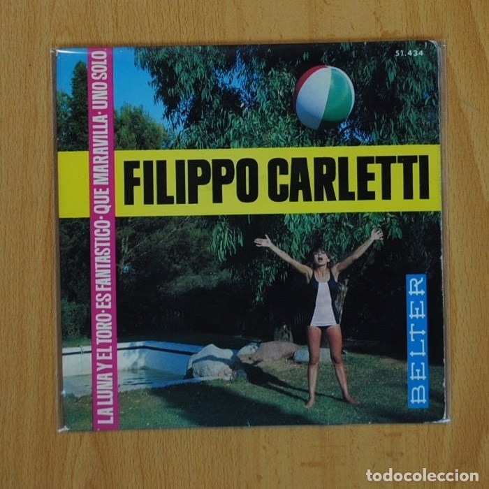 Discos de vinilo: FILIPPO CARLETTI - LA LUNA Y EL TORO + 3 - EP - Foto 1