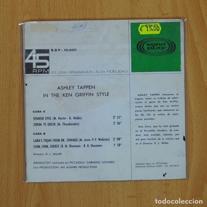 Discos de vinilo: VARIOS - SPANIS EYES + 3 - EP - Foto 2