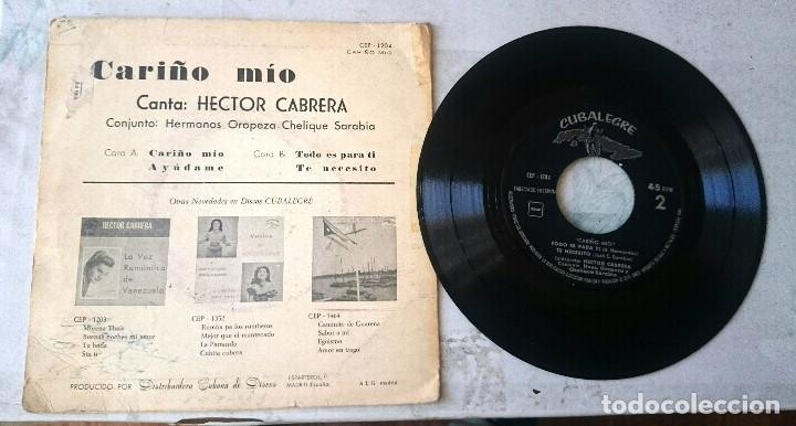 Discos de vinilo: H&eacute;ctor Cabrera : Ay&uacute;dame + 3 (Cubalegre 1962) - Foto 2