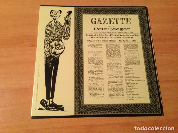 Discos de vinilo: LP DISCO VINILO GAZETTE CON PETE SEEGER - Foto 1