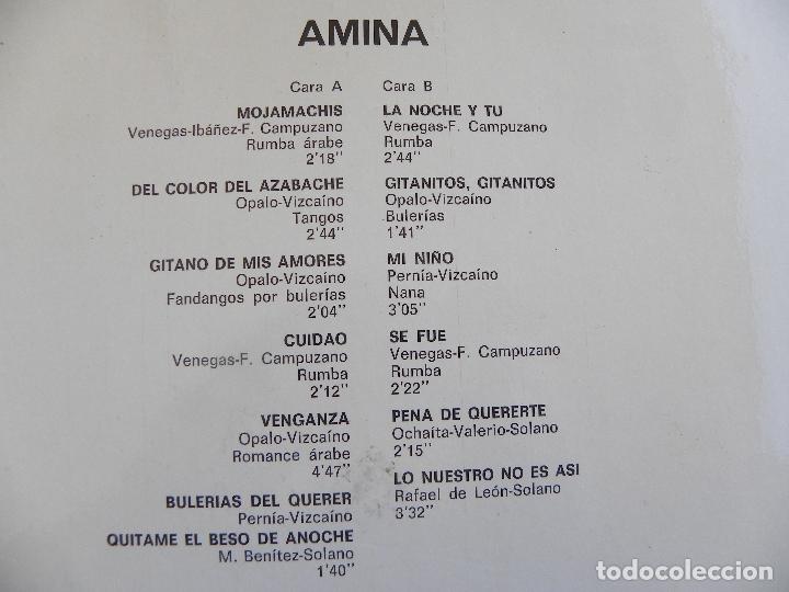 Discos de vinilo: AMINA -MOJAMACHIS -LP 1982 -BUEN ESTADO - Foto 2