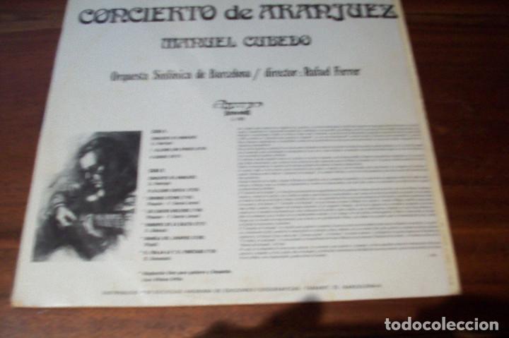 Discos de vinilo: CONCIERTO DE ARANJUEZ-MANUEL CUBEDO - Foto 2