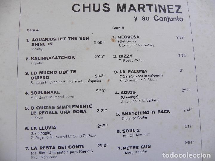 Discos de vinilo: CHUS MARTINEZ Y SU CONJUNTO - RITMO YOUNG -LP 1970 - Foto 2