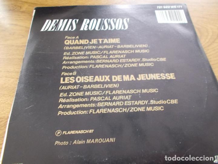Discos de vinilo: DEMIS ROUSSOS. QUAND JE T&acute;AIME - Foto 2