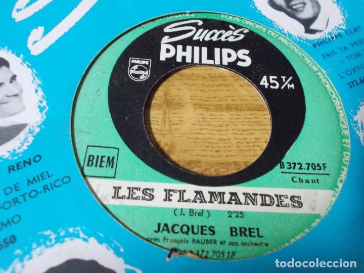Discos de vinilo: JACQUES BREL. NE ME QUITTE PAS. LES FLAMANDES. - Foto 3