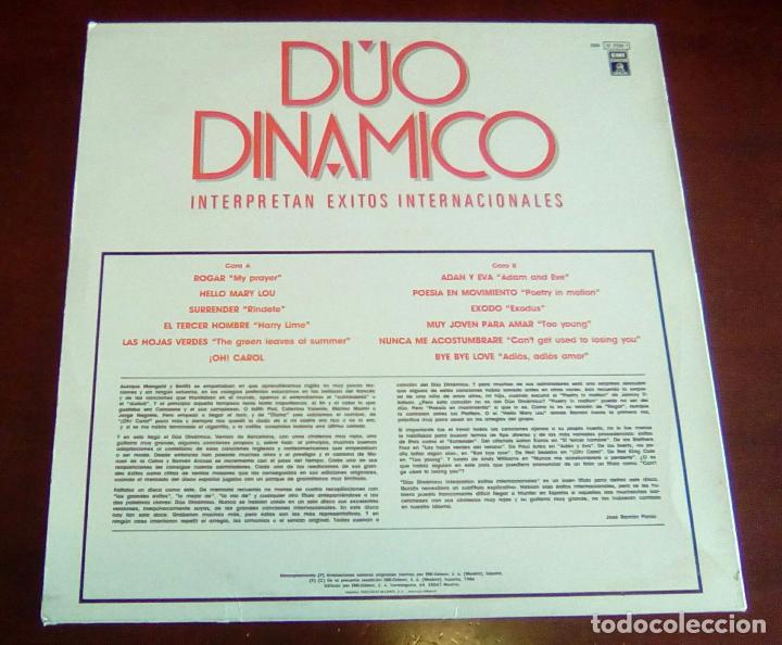 Discos de vinilo: DUO DINAMICO - INTERPRETAN EXITOS INTERNACIONALES - LP - 1986 - Foto 2