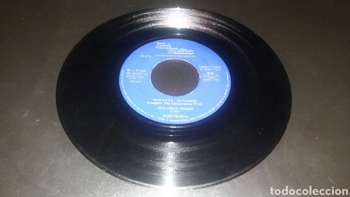 Discos de vinilo: MICHAEL JACKSON &rdquo;BEN +1 &rdquo; 7&rdquo; SPAIN 1972.M-5132 - Foto 1