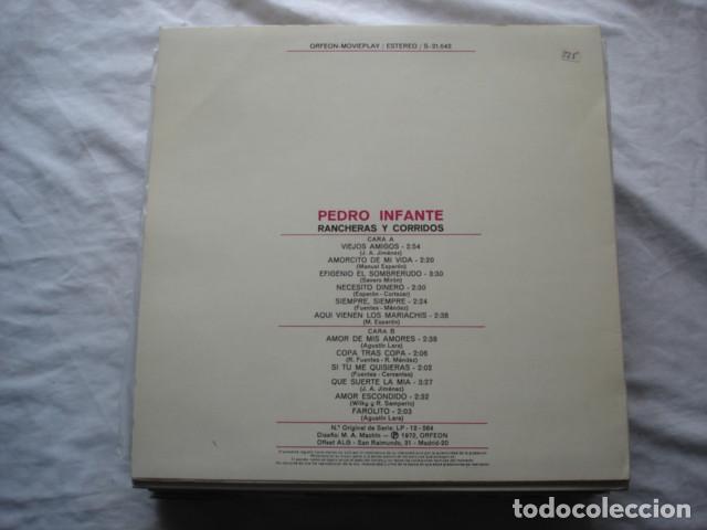 Discos de vinilo: PEDRO INFANTE   RANCHERAS Y CORRIDOS - Foto 2