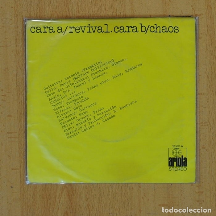Discos de vinilo: CANARIOS - REVIVAL / CHAOS - SINGLE - Foto 1