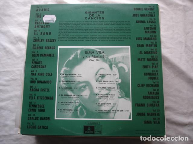 Discos de vinilo: Irma Vila Y Su Mariachi   Irma Vila - Foto 2