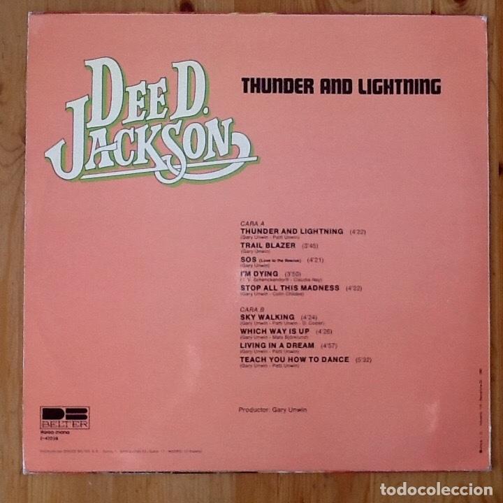 Discos de vinilo: DEE D. JACKSON : THUNDER AND LIGHTNING [BELTER - ESP 1980] LP - Foto 2