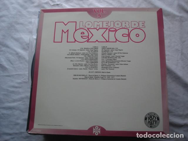 Discos de vinilo: LO MEJOR DE MEXICO VOL.5 - Foto 2