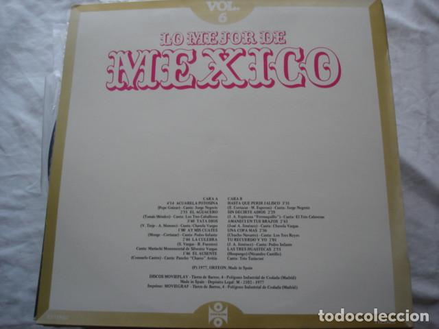 Discos de vinilo: LO MEJOR DE MEXICO VOL.6 - Foto 2