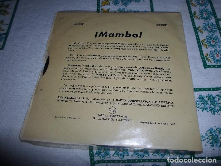 Discos de vinilo: PEREZ PRADO MAMBO - Foto 2