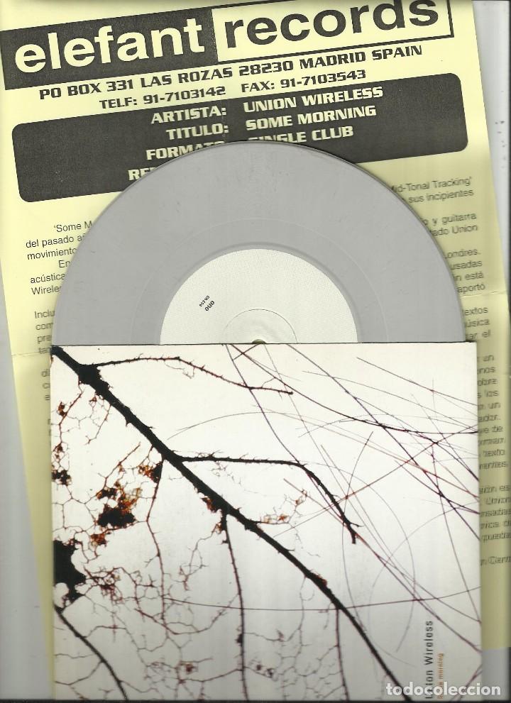 Discos de vinilo: Union Wireless single Some morning  elefant records 1998 - Foto 1