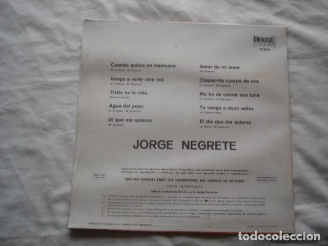 Discos de vinilo: JORGE NEGRETE - Foto 2