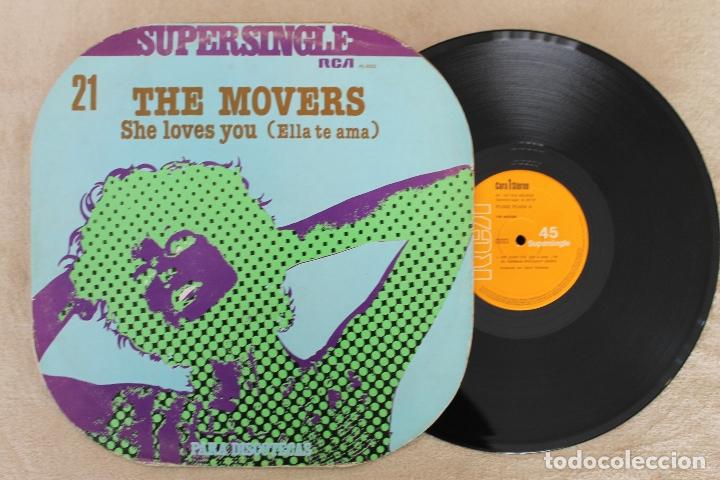 Discos de vinilo: TH E MOVERS SHE LOVES YOU ELLA TE AMA MAXI SINGLE VINILO - Foto 1